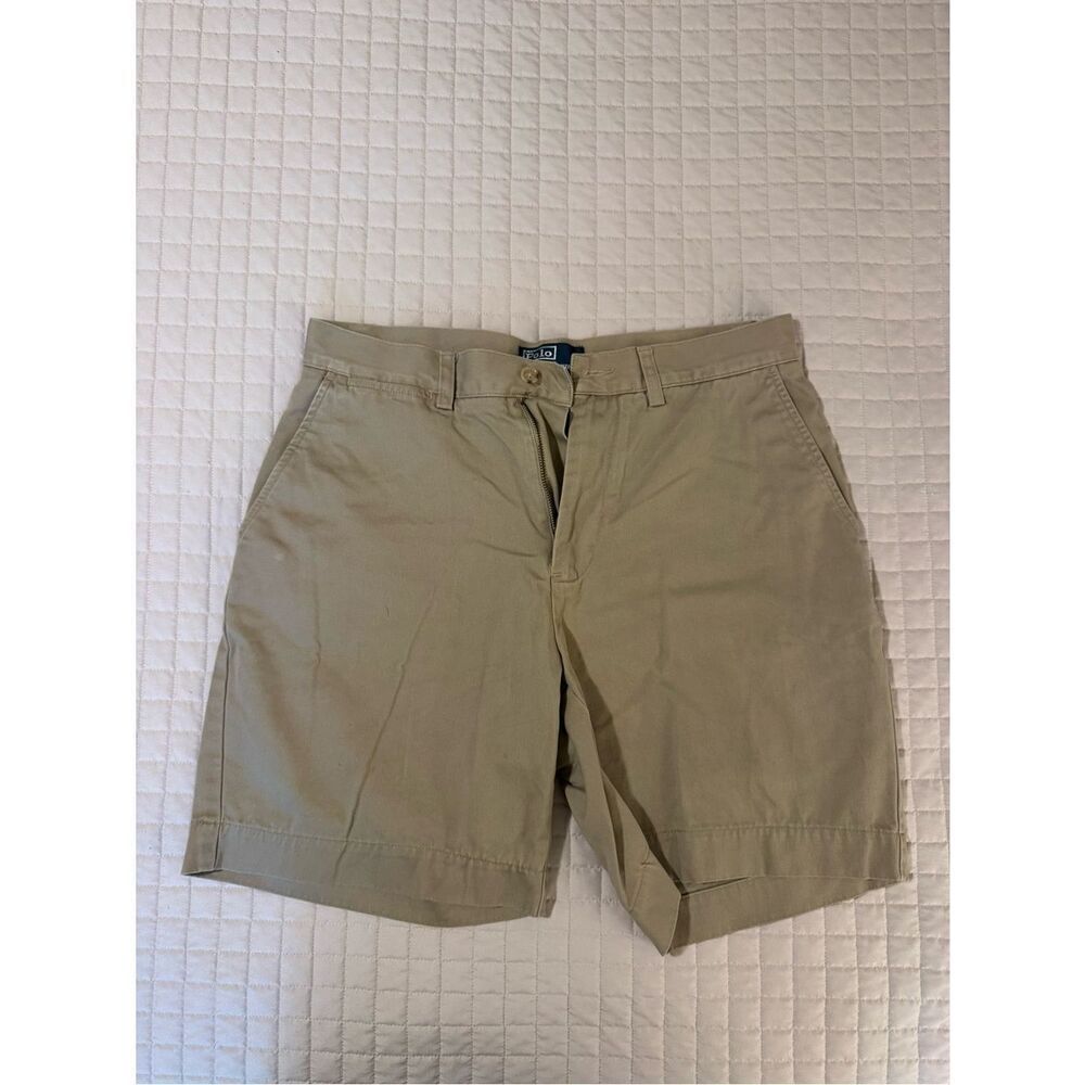 Polo by Ralph Lauren Tan Flat-Front Men's Shorts 30
